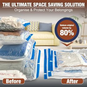 Vacuum Storage Bags, 12 Jumbo Vacuum Seal Bags for Clothing, Space Bags for Clothes, Comforters, Blankets, Bedding (12J)