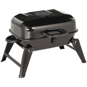14" Portable Charcoal Grill, Tabletop Outdoor Small Grill with Heat Preservation Net, Venting System, Foldable Legs