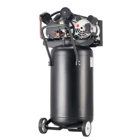 25-Gallon Air Compressor, 2HP 5.5 SCFM at 90PSI, Max 200PSI Pressure Oil-Lubricated Air Compressor Tank, Portable on Wheels for Auto Repair