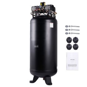 80 Gallon Air Compressor, 6.5HP 15.5SCFM@90 PSI, 2-Stage 145PSI Oil Free Stationary Air Compressor Tank for Industrial Manufacturing
