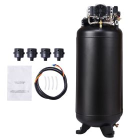 80 Gallon Air Compressor, 6.5HP 15.5SCFM@90 PSI, 145PSI Oil Free Stationary Air Compressor Tank