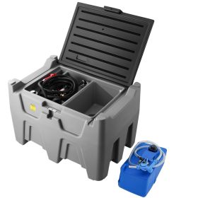 Portable Diesel Tank, Separated 106 Gal Diesel & 8 Gal DEF Storage Tank, Leakproof Fuel Transfer Tanks with Pump & 13 Ft Hose, 10 GPM Flow Rate