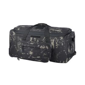 124L Tactical Wheeled Deployment Bag, Large Military Rolling Duffel Bag with Smooth Wheels, Reinforced Handles and Heavy-Duty Gear Storage for Tr (Color: Black Camo)