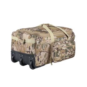 124L Tactical Wheeled Deployment Bag, Large Military Rolling Duffel Bag with Smooth Wheels, Reinforced Handles and Heavy-Duty Gear Storage for Tr (Color: Camo)