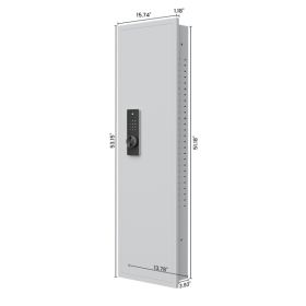 53" Passwod Touch Panel In-Wall Safe,Hidden Wall Gun Safe for Rifles with Adjustable Shelves (Color: as picture)